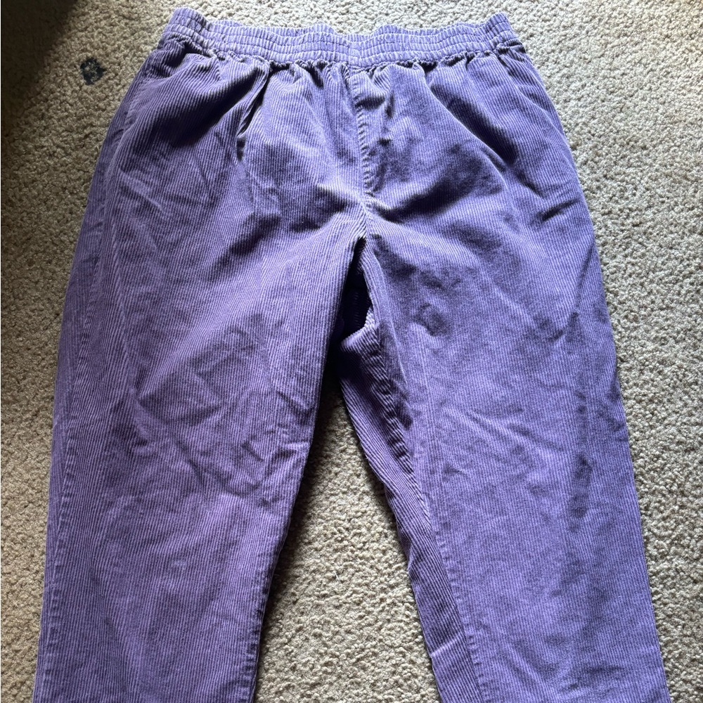 Lucy And Yak Billie Trousers Purple Cord  Size Large